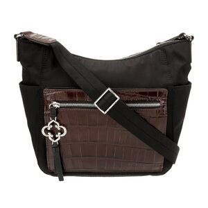 Brighton “Tony” black & brown hobo bag